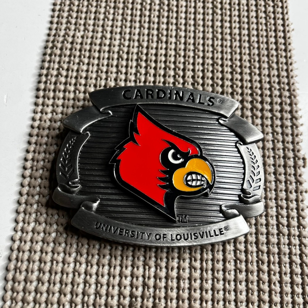 Siskiyou Sports University of Louisville Cardinals Belt Buckle Pewter OCB 88 07